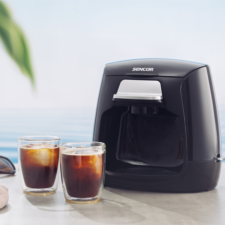 Mały ekspres przelewowy na dwie kawy 500W 0,3L czarny Sencor SCE