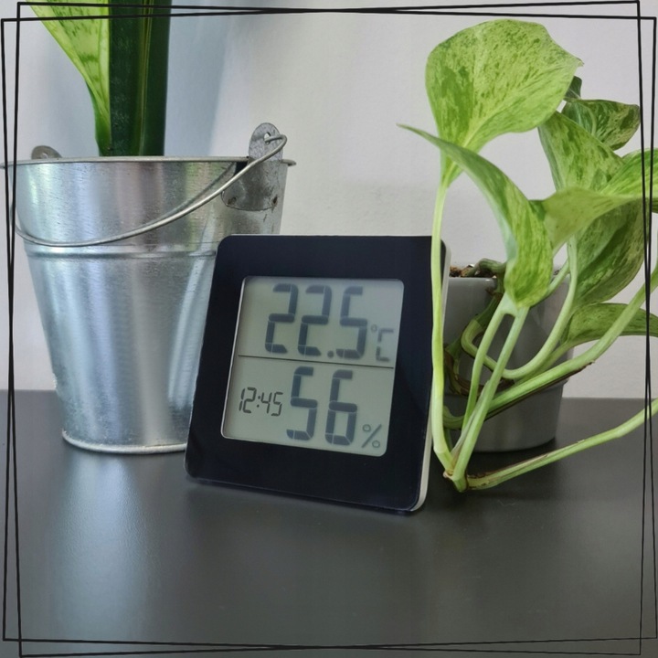 TERMOMETR I HIGROMETR POKOJOWY LED ELEKTRONICZNY WEWNĘTRZNY CYFROWY