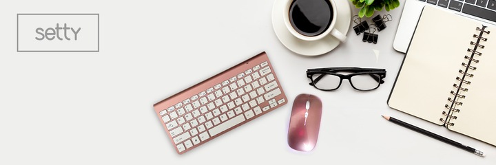 Klawiatura bezprzewodowa rose gold do komputera QWERTY różowa mała bez num