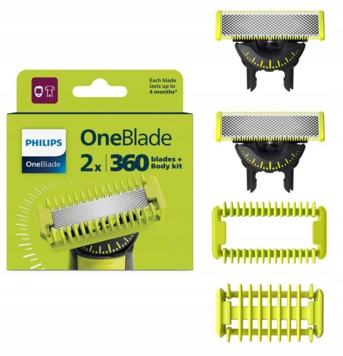 Ostrze wymienne do golarki Philips OneBlade 360 z nasadkami 2 szt