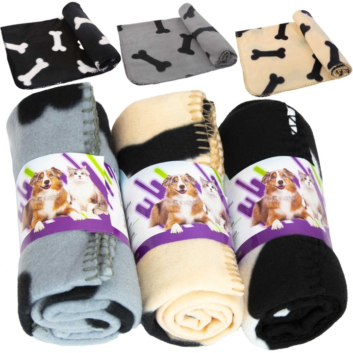 3X KOC KOCYK DLA PSA KOTA W KOŚCI MIĘKKI POSŁANIE MATA S 75X75 Cm