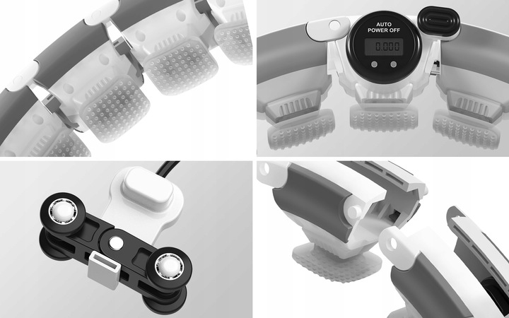 Hula hop SMART z LICZNIKIEM obciążeniem wypustkami ODCHUDZAJĄCE Athler