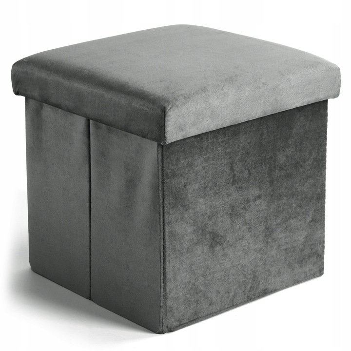 PUFA WELUROWA SKRZYNIA POJEMNIK OTWIERANA SKŁADANA ZE SCHOWKIEM