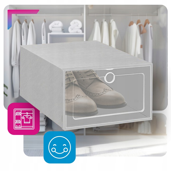 10X PUDEŁKA NA BUTY ORGANIZER PUDEŁKO SZAFKA PÓŁKA POJEMNIKI STOJAK