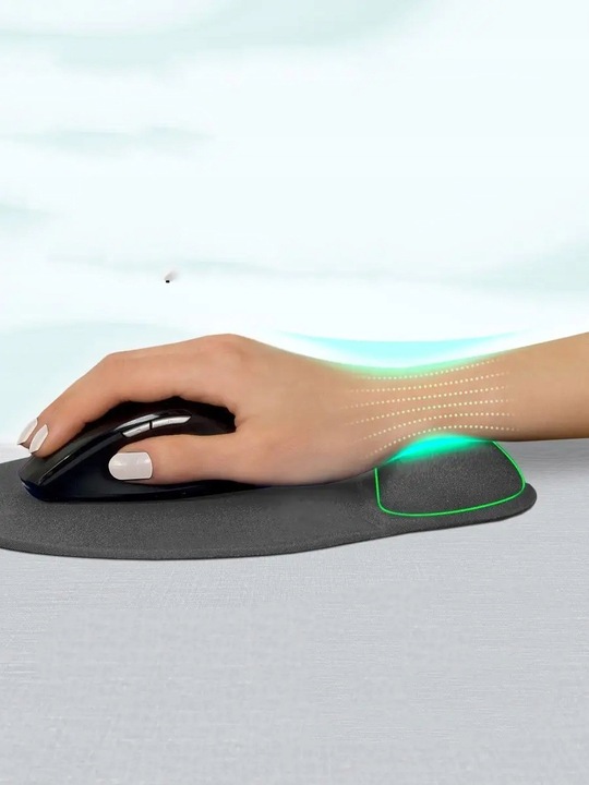 Podkładka pod Mysz i Nadgarstek EASY WORK Defender Duża Żelowa Antypoślizg