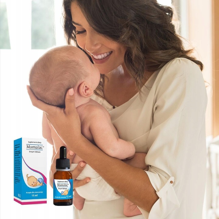 Mamalac KROPLE Z LAKTAZĄ DLA NIEMOWLĄT NA KOLKĘ