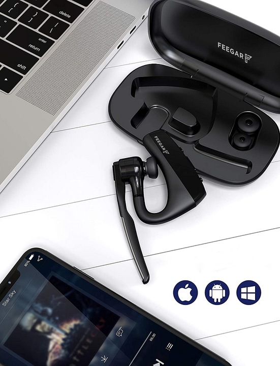 Słuchawka Bluetooth 5.1 Feegar BOND Pro 16h + Etui -