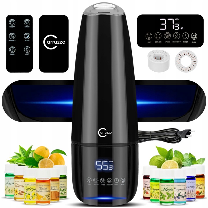 Nawilżacz powietrza DUŻY AUTOMATYCZNY 8w1 +AROMATERAPIA OLEJKI FILTR