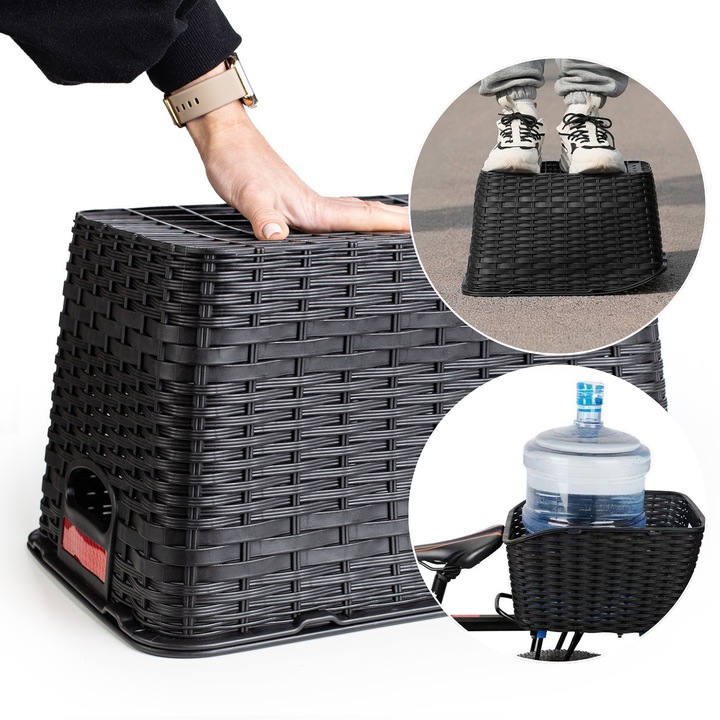 KOSZYK ROWEROWY TYLNY KOSZ ROWER BAGAŻNIK ZAKUPY MOCNY Z UCHWYTEM POJEMNY