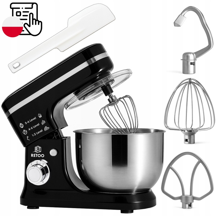 ROBOT KUCHENNY PLANETARNY Z MISĄ 6L WIELOFUNKCYJNY MIKSER 3w1 3200W XL