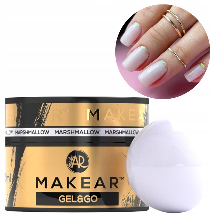 Makear Gel&Go GG02 Żel budujący do paznokci bez piłowania Marshmallow