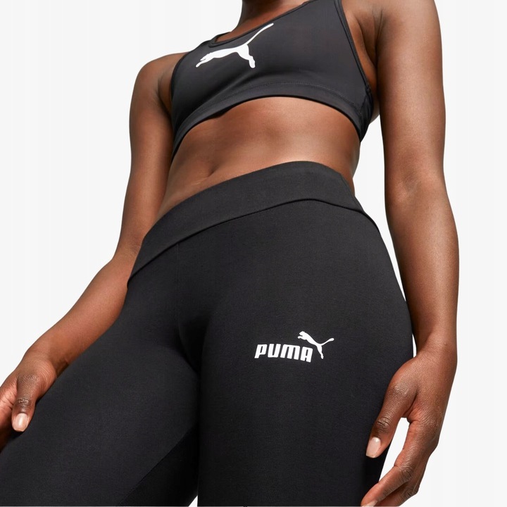 Legginsy Puma Damskie Getry Czarne Bawełniane Klasyczne r. XL