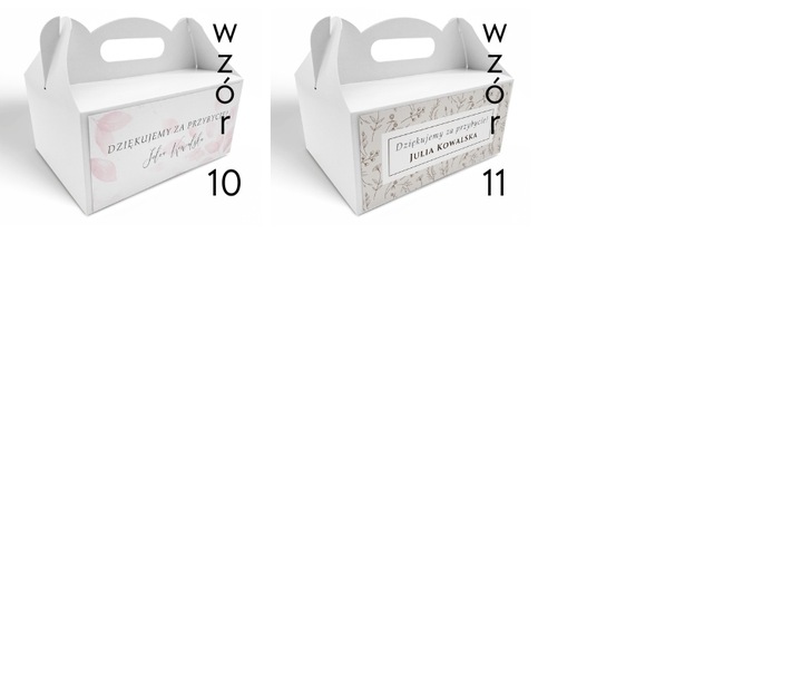 Pudełko na ciasto 10szt Personalizacja Podziękowanie 1 Komunia Święta WZORY