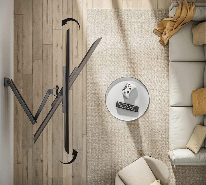 UCHWYT DO TELEWIZORA WIESZAK OBROTOWY NA TV MOCNY LCD 22-55 CALI KingMount