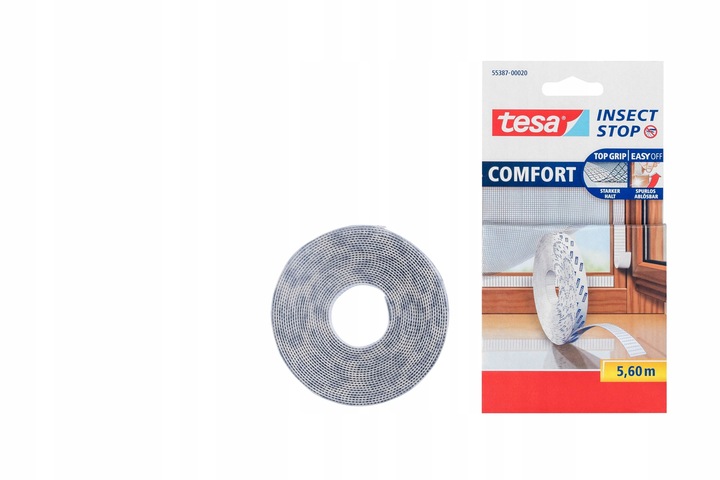 TESA Rzep samoprzylepny do moskitiery 5,6m biały