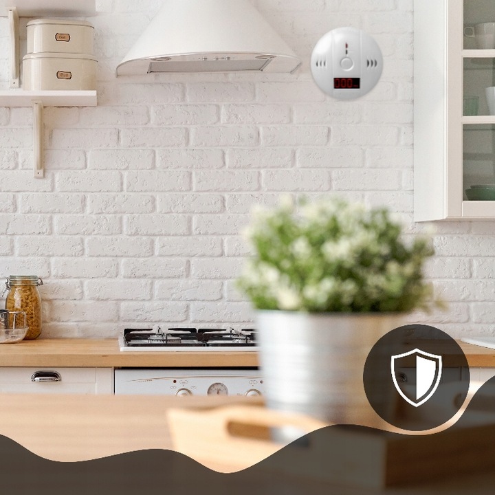 CZUJNIK CZADU TLENKU WĘGLA LCD DETEKTOR CO ALARM WYKRYWACZ CERTYFIKOWANY