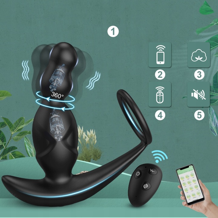 Obrotowy masażer prostaty 360° 5IN1