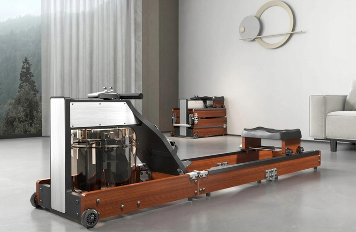 Kingsmith WR1 brązowy wioslarz wodny Bluetooth Fit Android iOS LCD Drewno