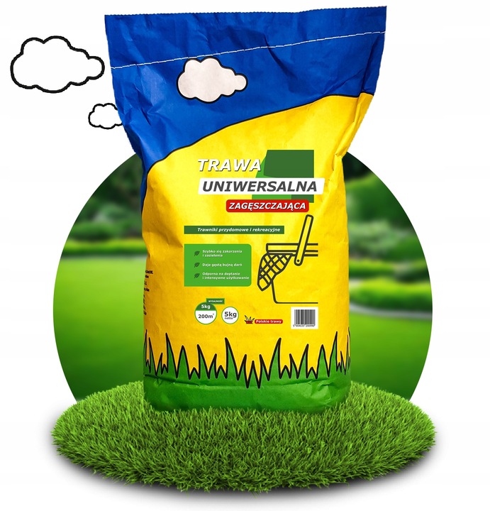 Trawa Nasiona Samozagęszczająca UNIWERSALNA odporna na deptanie 5kg 2024r.