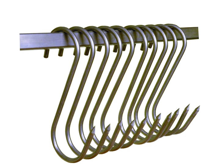 Hak haczyk wędzarniczy do wędzenia wędlin gruby 5mm S-100 10 sztuk ZUT