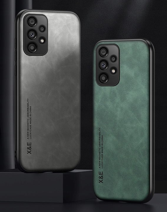 Etui Skórzane DO SAMSUNG GALAXY A52s A52 5G A52s 5G Case + Szkło Czarne