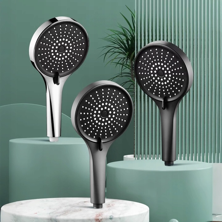 Słuchawka prysznicowa natryskowa 5 funkcji ekologiczna ANTI-CALC chrom duża