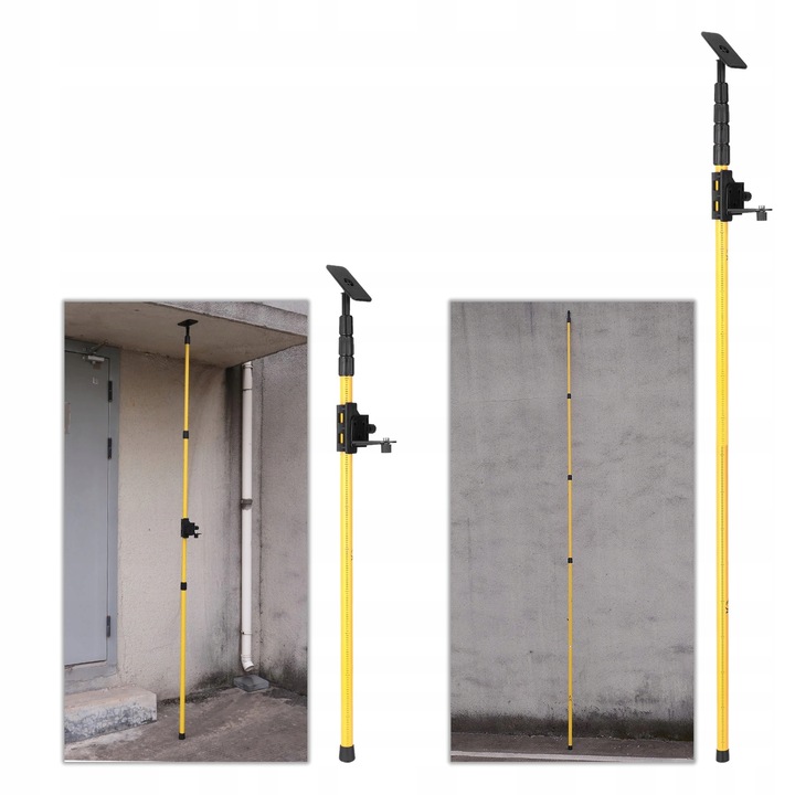 TYCZKA TELESKOPOWA STATYW 2,85m DO LASERA + ADAPTER DO SKOSÓW