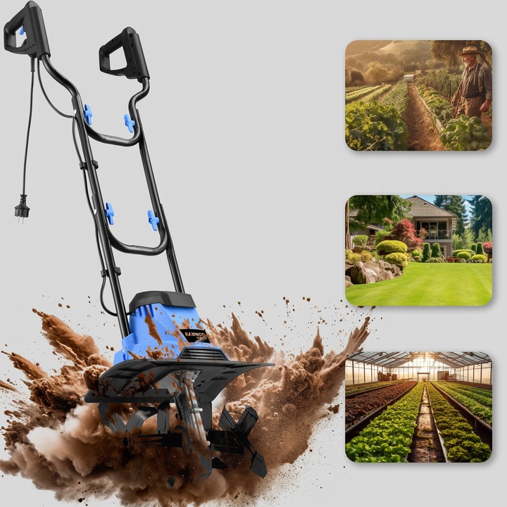 GLEBOGRYZARKA ELEKTRYCZNA MOCNY KULTYWATOR GIGANT 36CM DO ZBITEJ GLEBY