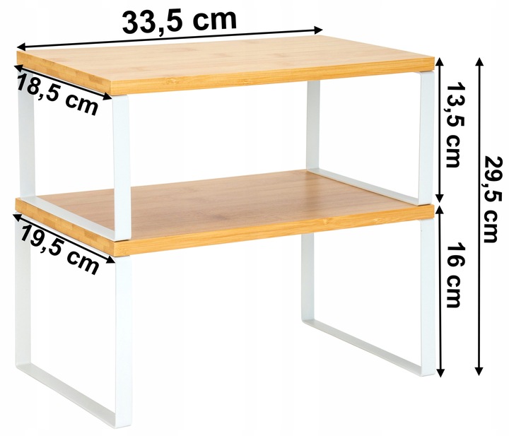 REGAŁ KUCHENNY NA PRZYPRAWY DREWNIANY PÓŁKA ORGANIZER STOJAK BIUROWY