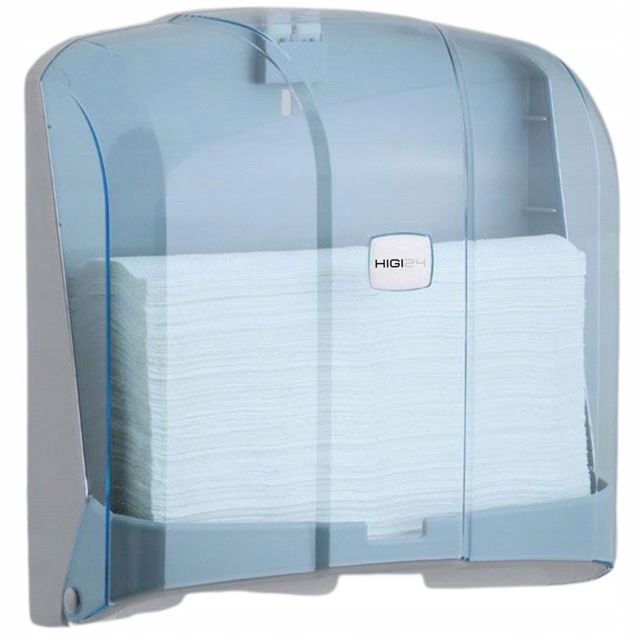 Pojemnik Dozownik Podajnik na ręczniki papierowe ZZ Transparentny ATEST PZH