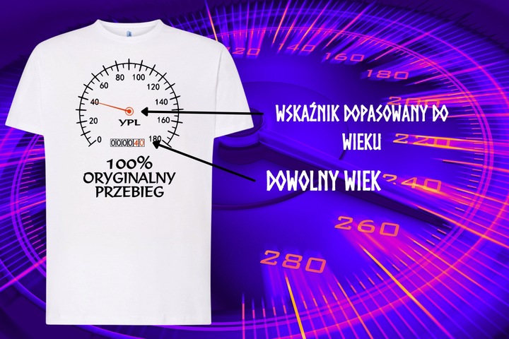 KOSZULKA MĘSKA NA PREZENT 100% ORYGINALNY 30 40 50 60 70 DLA NIEGO