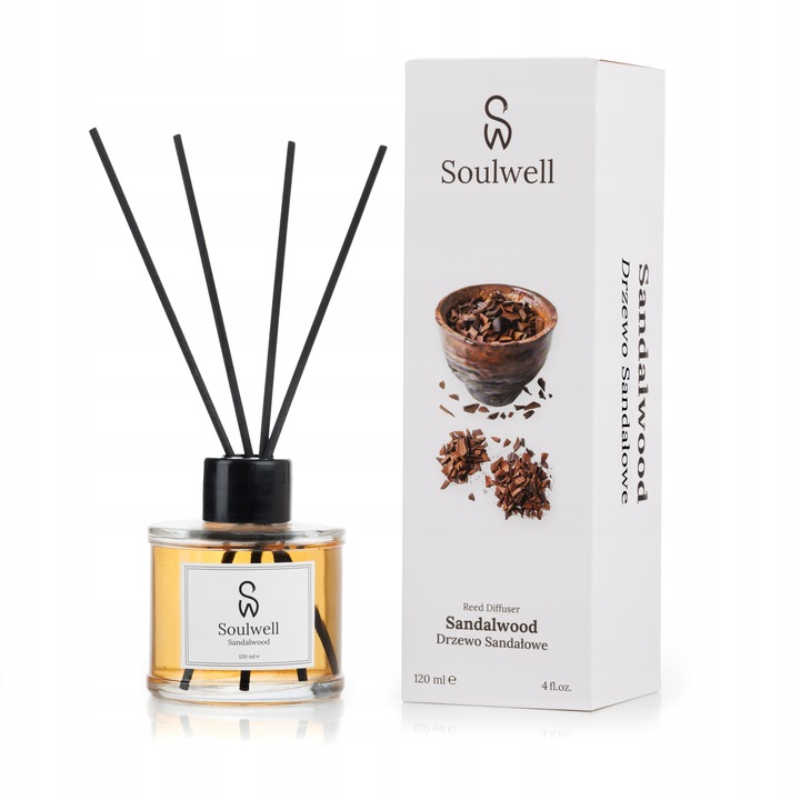Drzewo Sandałowe SOULWELL ZAPACHY DO DOMU PATYCZKI 120ml