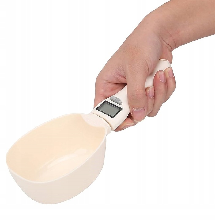 ŁYŻKA Z MIARKĄ WAGĄ łopatka do karmy dla psa kota z wyświetlaczem LCD 800g