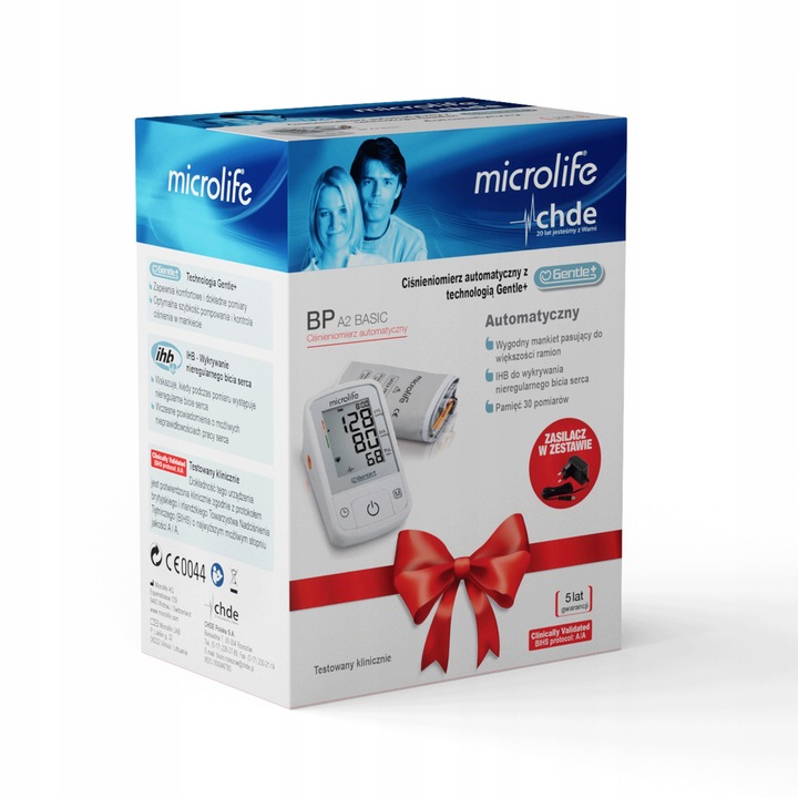Microlife Ciśnieniomierz Automatyczny BP A2 Basic dzienniczek + zasilacz!