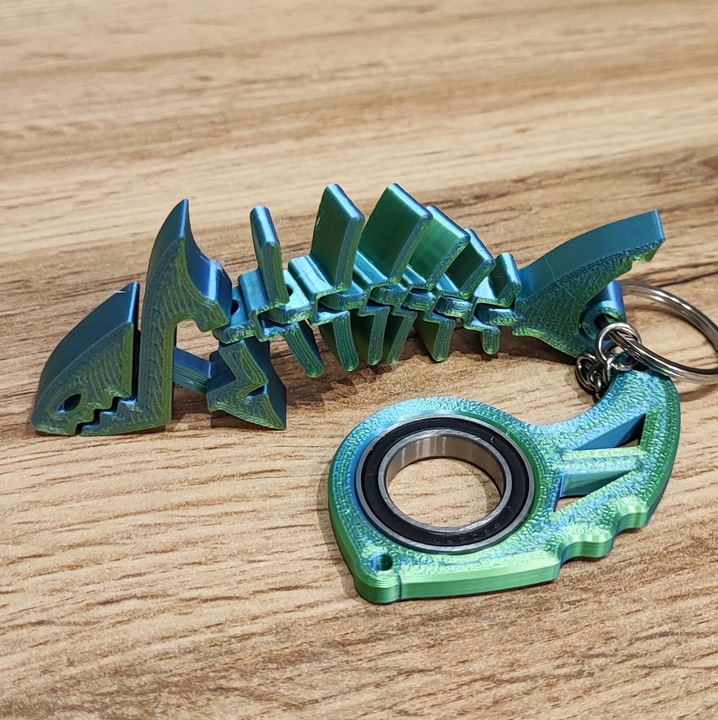 Keyspinner Keyrambit + Rekinek TikTok Key - Na Prezent! LAGOON -Druk 3D