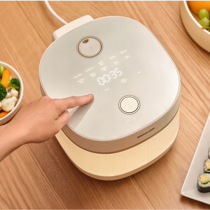 Ryżowar LOW CARB 10 FUNKCJI 2L Dotykowy Ekran 500W Sencor SRM 2000WH