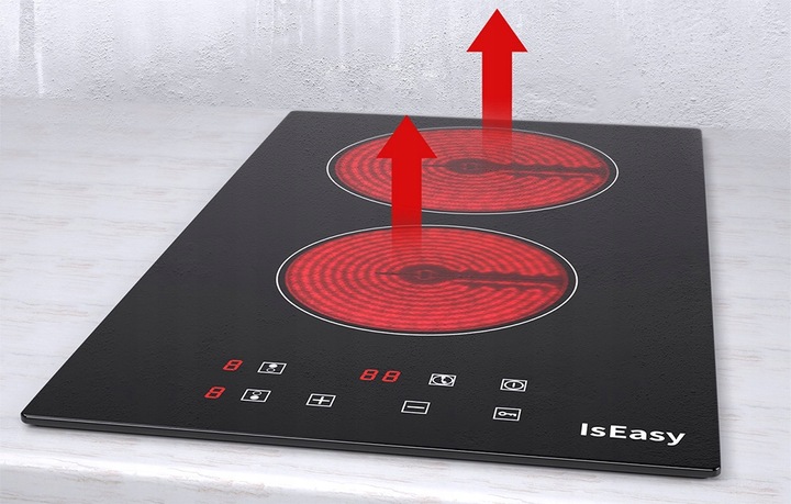 Płyta Ceramiczna Kuchenka Elektryczna Iseasy T2v-01m 2 Strefy Grzewcze