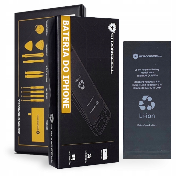 Bateria do iPhone 8 A1863 A1905 A1906 STRONGCELL ŚWIEŻA