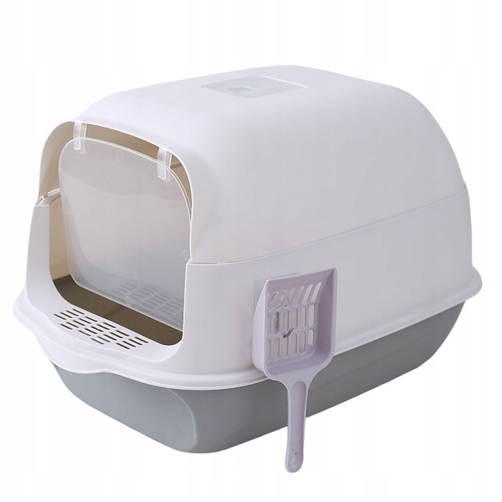 Kuweta dla kota z pochłaniaczem zamykana z łopatką Zestaw otwarta