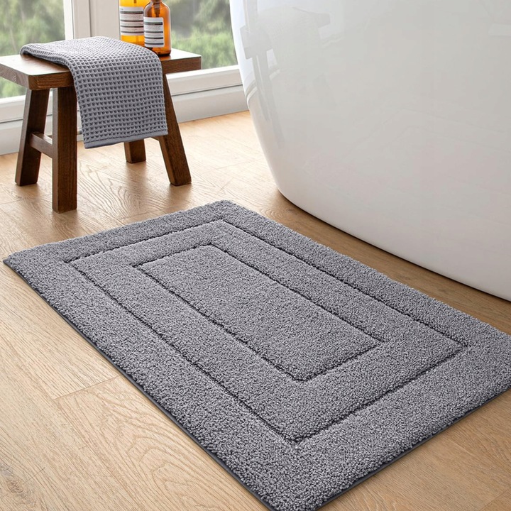 Dywanik Łazienkowy Chłonny z Mikrofibry Antypoślizgowy 80x50 cm