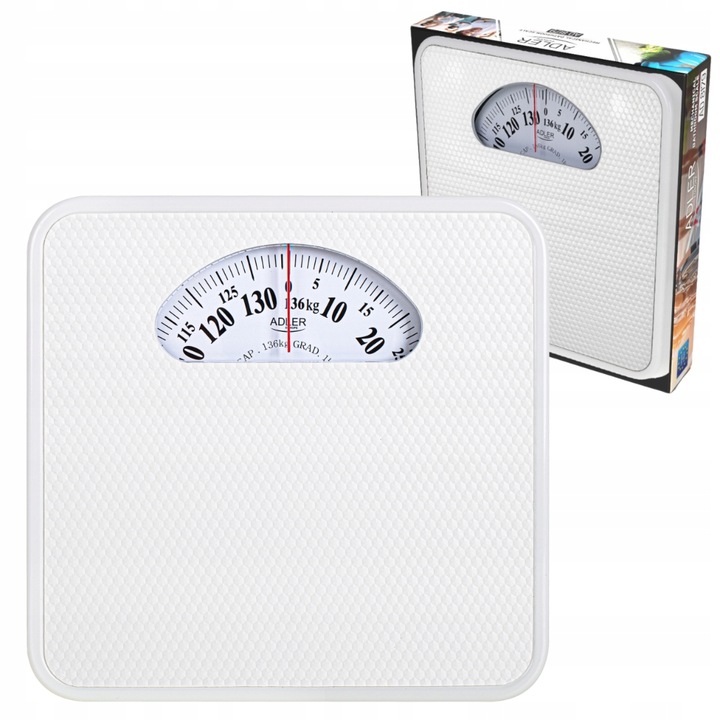 WAGA ŁAZIENKOWA MECHANICZNA DO 136kg ANALOGOWA ADLER AD8179