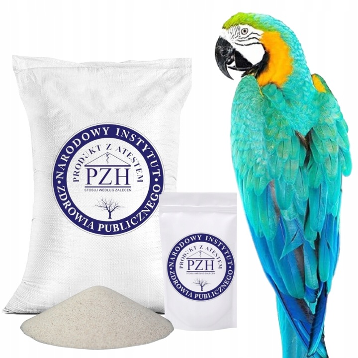 Biały Piasek Dla Papug Kanarków Od Producenta Pył Kąpielowy 15 KG Naturalny