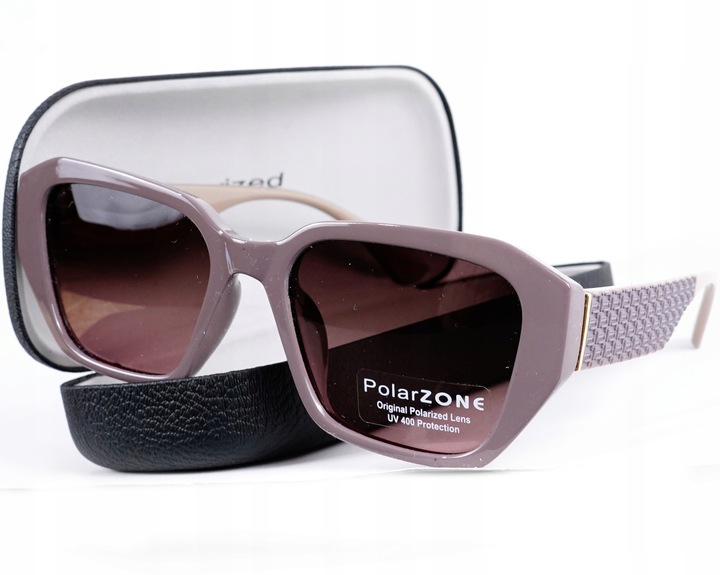 OKULARY PolarZONE MARKOWE DAMSKIE POLARYZACYJNE PRZECIWSŁONECZNE ETUI FILTR