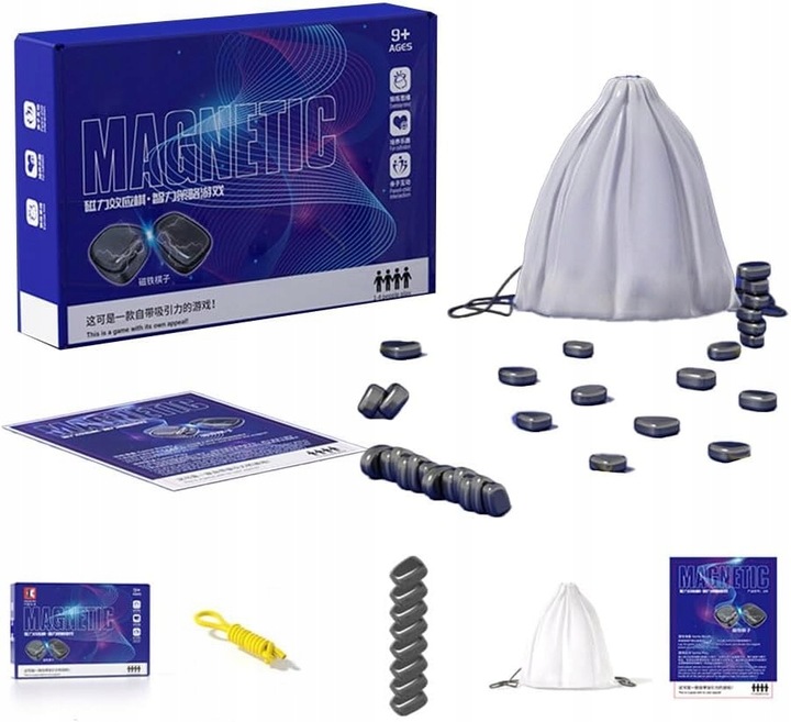 MAGNETYCZNA GRA W SZACHY KAMIENIE MAGNETYCZNE GRA EDUKACYJNE ZESTAW