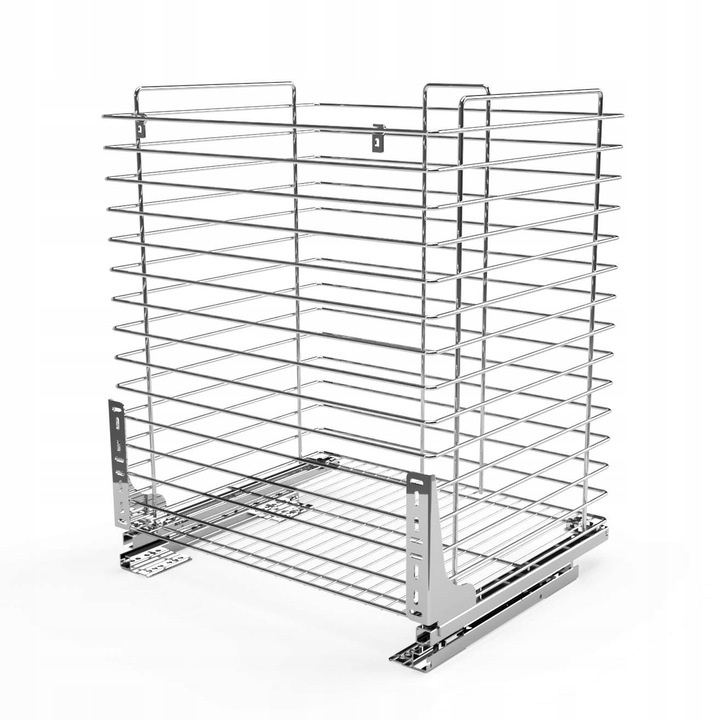 Kosz Cargo na bieliznę do płytkich szafek, W-40cm, Pełny wysuw,