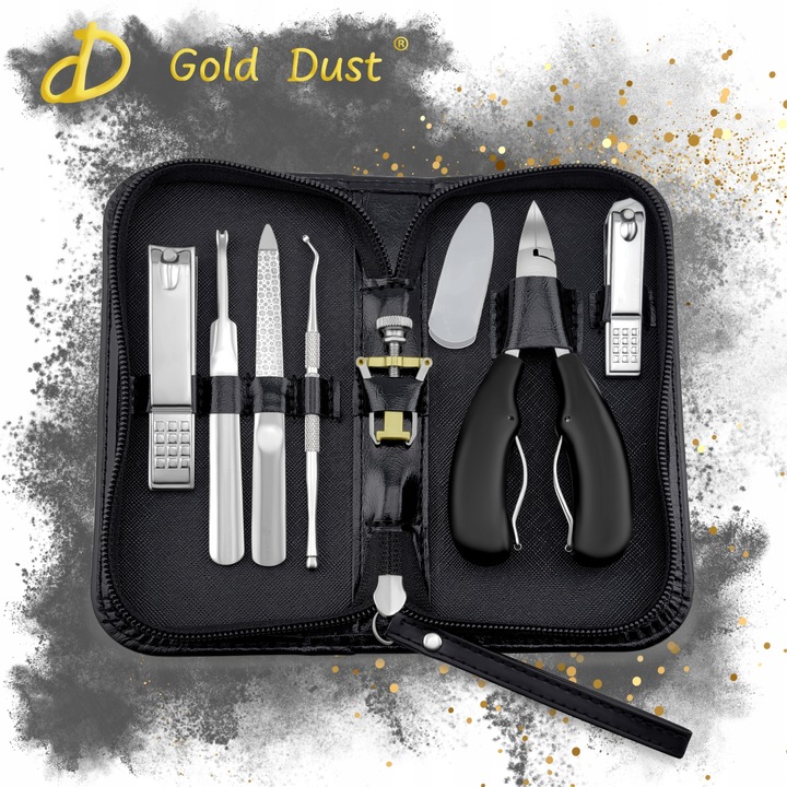 ZESTAW DO MANICURE PAZNOKCI PEDICURE DUŻY AKCESORIA CĄŻKI PRZYBORNIK W