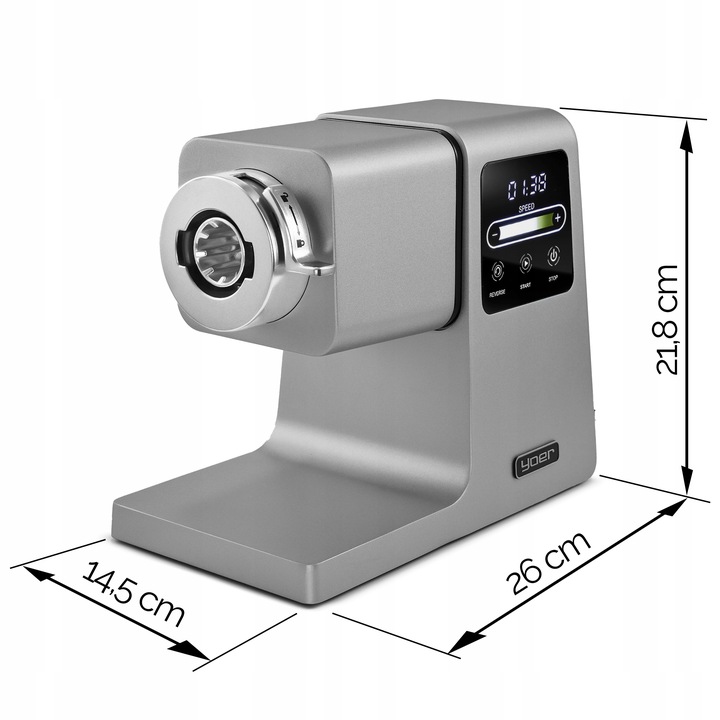 Maszynka do mięsa 7w1 Metalowa 4kg/min Yoer 2500W +Szatkownica+37