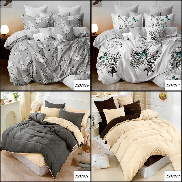 DWUSTRONNA POŚCIEL 100% BAWEŁNA 180X200 + 2 POSZEWKI 70x80 JESIENNA