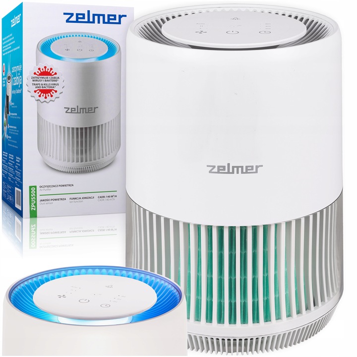 OCZYSZCZACZ POWIETRZA ZELMER JONIZACJA DLA ALERGIKÓW PURIFIER JONIZATOR