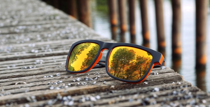 OKULARY PRZECIWSŁONECZNE Lustrzanki Polaryzacyjne Pomarańczowe + Etui UV400